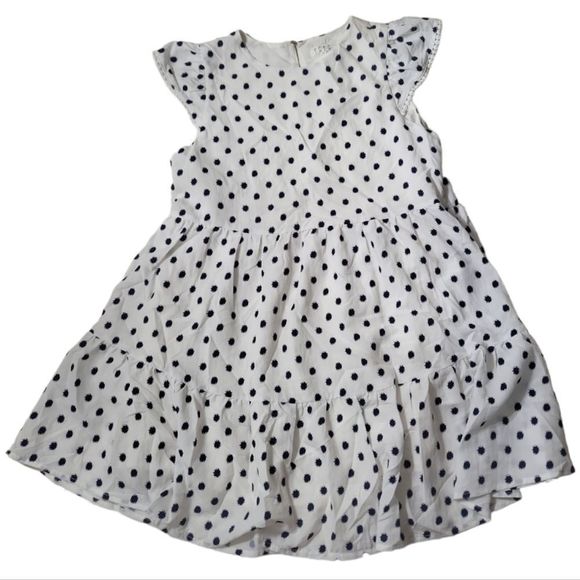 TCEC Dresses & Skirts - TCEC White/Black Polkadot Mini Dress Size M